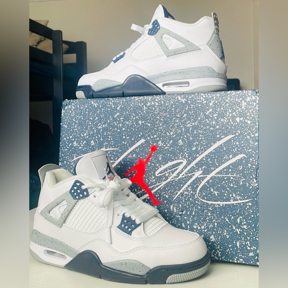 Brand New Air Jordan 4 Retro Blue Midnight Navy main image 6